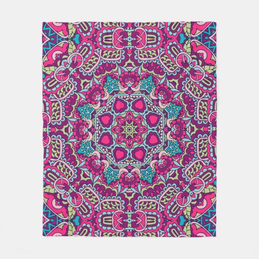 Elegant Kleurrijk naadloos patroon Douchegordijn Fleece Deken (Voorkant)