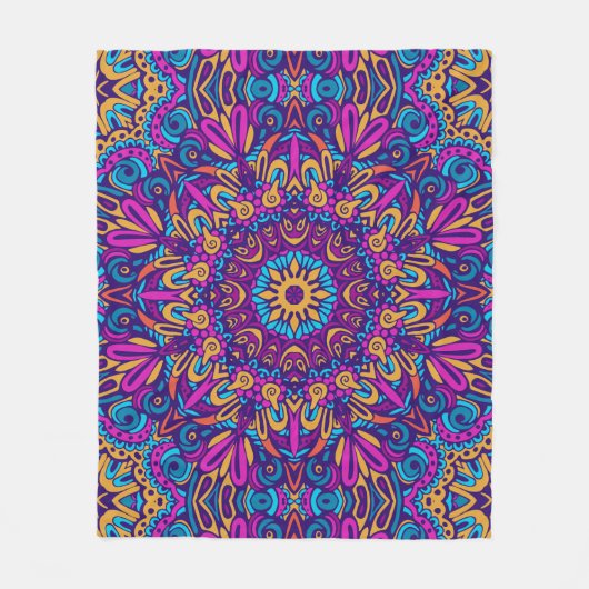 Elegant Kleurrijk naadloos patroon Douchegordijn Fleece Deken (Voorkant)