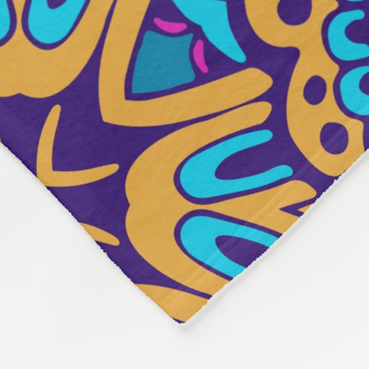 Elegant Kleurrijk naadloos patroon Douchegordijn Fleece Deken (Hoek)