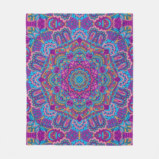 Elegant Kleurrijk naadloos patroon Douchegordijn Fleece Deken (Voorkant)