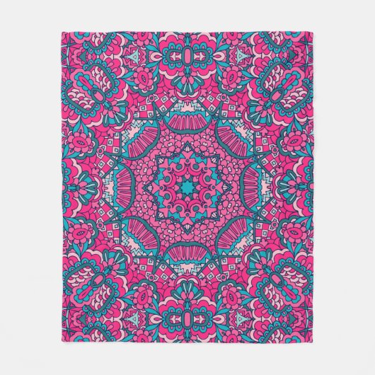 Elegant Kleurrijk naadloos patroon Douchegordijn Fleece Deken (Voorkant)