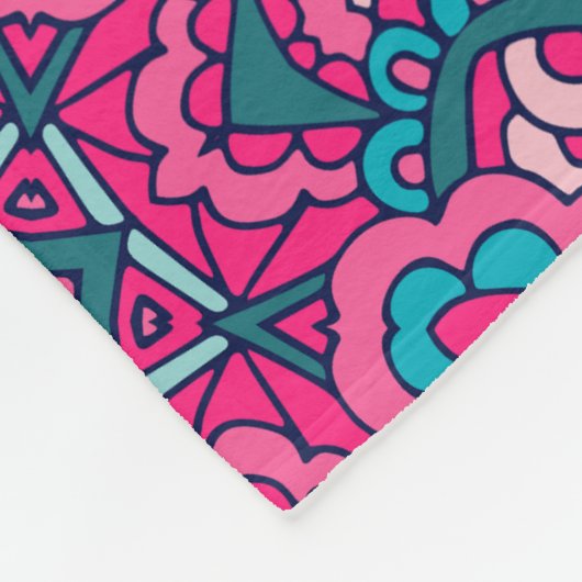 Elegant Kleurrijk naadloos patroon Douchegordijn Fleece Deken (Hoek)