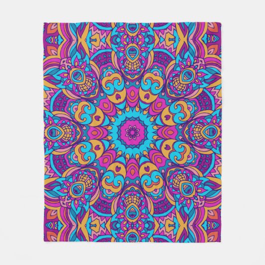 Elegant Kleurrijk naadloos patroon Douchegordijn Fleece Deken (Voorkant)