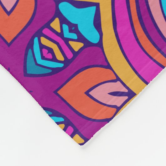 Elegant Kleurrijk naadloos patroon Douchegordijn Fleece Deken (Hoek)