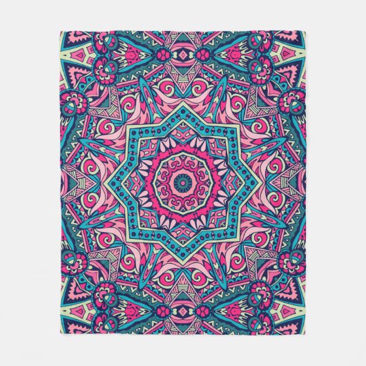 Elegant Kleurrijk naadloos patroon Douchegordijn Fleece Deken (Voorkant)