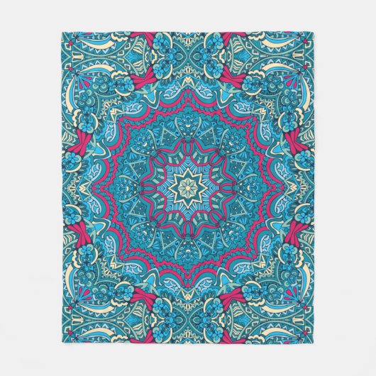 Elegant Kleurrijk naadloos patroon Douchegordijn Fleece Deken (Voorkant)