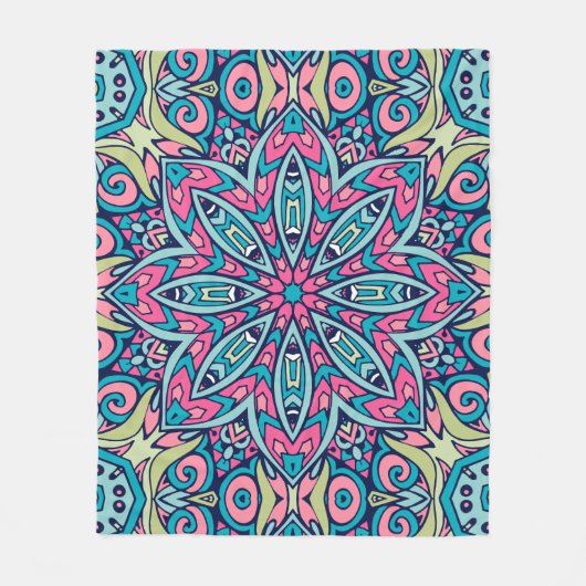 Elegant Kleurrijk naadloos patroon Douchegordijn Fleece Deken (Voorkant)