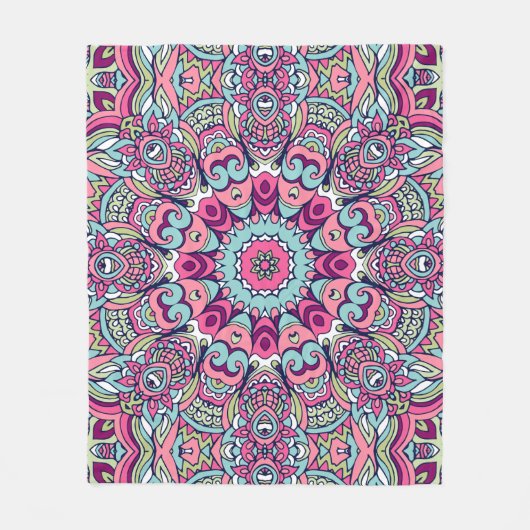 Elegant Kleurrijk naadloos patroon Douchegordijn Fleece Deken (Voorkant)