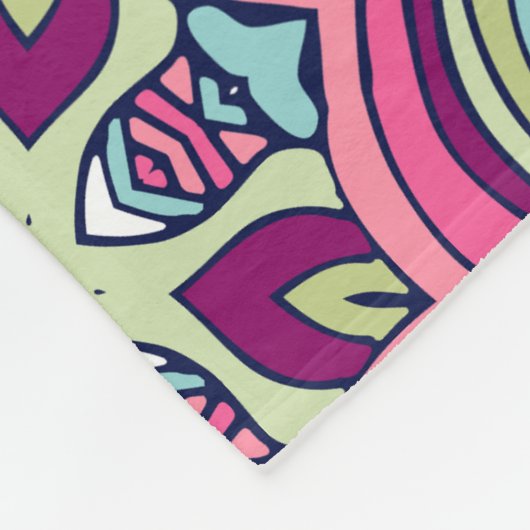 Elegant Kleurrijk naadloos patroon Douchegordijn Fleece Deken (Hoek)