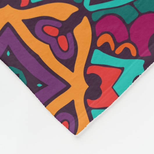 Elegant Kleurrijk naadloos patroon Douchegordijn Fleece Deken (Hoek)