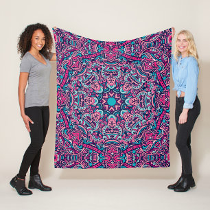 Elegant Kleurrijk naadloos patroon Douchegordijn Fleece Deken