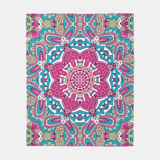 Elegant Kleurrijk naadloos patroon Douchegordijn Fleece Deken (Voorkant)