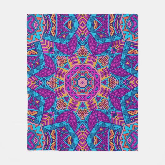 Elegant Kleurrijk naadloos patroon Douchegordijn Fleece Deken (Voorkant)