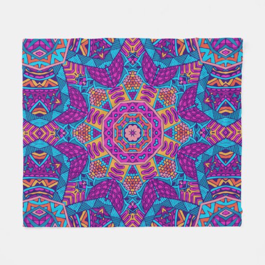 Elegant Kleurrijk naadloos patroon Douchegordijn Fleece Deken (Voorkant (Horizontaal))