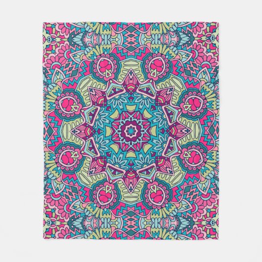 Elegant Kleurrijk naadloos patroon Douchegordijn Fleece Deken (Voorkant)