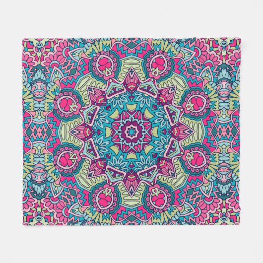 Elegant Kleurrijk naadloos patroon Douchegordijn Fleece Deken (Voorkant (Horizontaal))