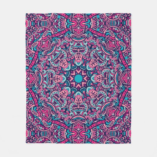 Elegant Kleurrijk naadloos patroon Douchegordijn Fleece Deken (Voorkant)