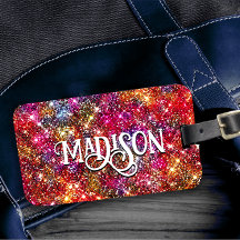 Elegant kleurrijk namaak glans monogram