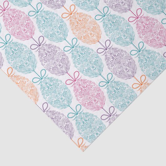 Elegant kleurrijk paaseipatroon | FEESTDAGEN Tissuepapier (Detail)