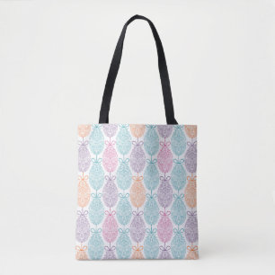 Elegant kleurrijk paaseipatroon   FEESTDAGEN Tote Bag