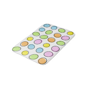 Elegant Kleurrijk Pastel Retro Ovalen Patroon Badmat