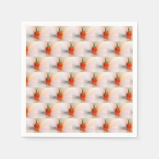 Elegant Kleurrijk Rood Peppers Voedsel Abstract Pa Servet (Voorkant)
