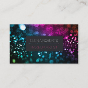 Elegant kleurrijk stip make-up artiest visitekaart visitekaartje