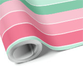 Elegant kleurrijk Trendy Roze Groene Modern Cadeaupapier (Rol Hoek)