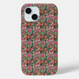 Elegant Kleurrijk Verlofpatroon iPhone 15 Case