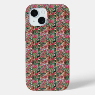 Elegant Kleurrijk Verlofpatroon iPhone 15 Case