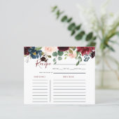 Elegant kleurrijk Vrijgezellenfeest Recipe Kaart (Staand voorkant)