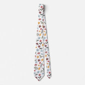 Elegant kleurrijk Waterverf bloemmotief Stropdas (Voorkant)