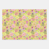 Elegant Kleurrijk Waterverf Wildflower Pattern Inpakpapier Vel (Voorkant 3)