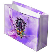 Elegant kleurrijk wild paard groot cadeauzakje (Voorkant Gekanteld)