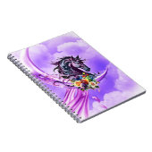 Elegant kleurrijk wild paard notitieboek (Rechterzijde)