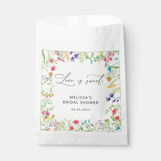 Elegant Kleurrijk Wildflower Vrijgezellenfeest Bedankzakje (Voorkant)