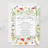 Elegant Kleurrijk Wildflower Vrijgezellenfeest Kaart (Voorkant)