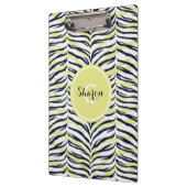 Elegant kleurrijk zwart & geel gestreept klembord (Links)