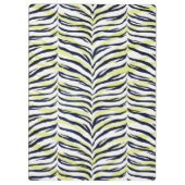 Elegant kleurrijk zwart & geel gestreept klembord (Achterkant)