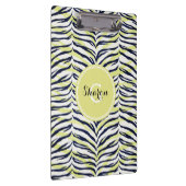 Elegant kleurrijk zwart & geel gestreept klembord (Rechts)