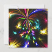 Elegant, kleurrijke ballonnen, Fireworks, Birthday Kaart (Achterkant)