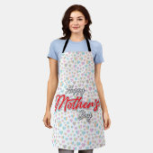 Elegant Kleurrijke Moederdag Ontwerp Schort (Gedragen)