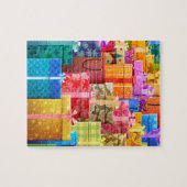 Elegant kleurrijke, stijlvolle feestelijke cadeaut legpuzzel (Horizontaal)