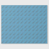 Elegant klimmers Blue Brown Pattern Planten Cadeaupapier (Vlak)