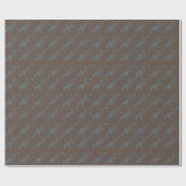 Elegant klimmers Blue Brown Pattern Planten Cadeaupapier (Vlak)