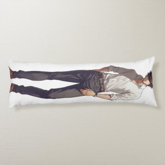 Elegant knappe anime Man Lichaamskussen (Achterkant)