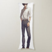 Elegant knappe anime Man Lichaamskussen (Voorkant Verticaal)