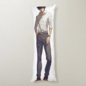 Elegant knappe anime Man Lichaamskussen (Achterkant (Verticaal))