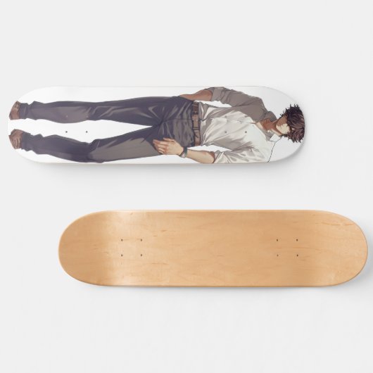 Elegant knappe anime Man Persoonlijk Skateboard (Horizontaal)