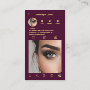 Elegant knippert met Instagram Photo Grid QR-code Visitekaartje
